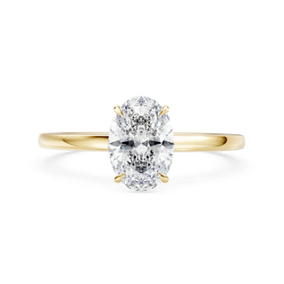 "Liora" Oval Verlobungsring - Gelbgold