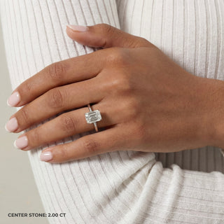 Emerald Cut aus 750er Weißgold