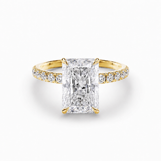 "Daya" Radiant Pavé Verlobungsring - Gelbgold