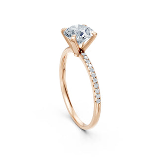 Solitärring mit 1 Karat Lab Grown Diamant in 14K & 18K Roségold – klassische 4-Krappen-Fassung für maximale Strahlkraft.