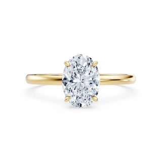 Ovaler Labordiamant in 750er Gelbgold