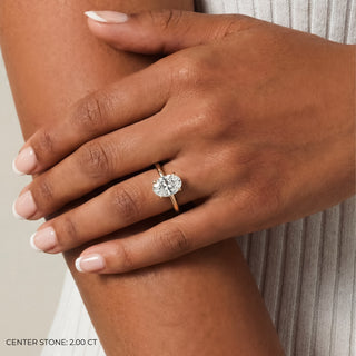 Ovaler Verlobungsring mit Labor Diamant - Engagement Ring Lab grown