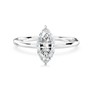 Aurora Signature Verlobungsring 950 Platin mit funkelndem Marquise Diamanten