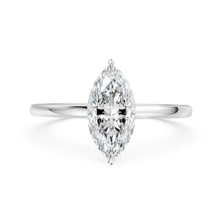 Aurora Verlobungsring aus 950 Platin mit Marquise Cut Lab-Grown Diamant