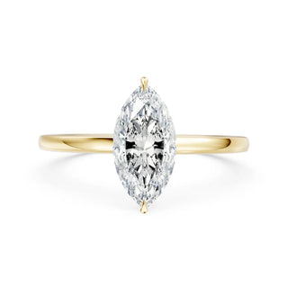 Aurora Verlobungsring aus 750 Gelbgold mit Marquise Cut Lab-Grown Diamant