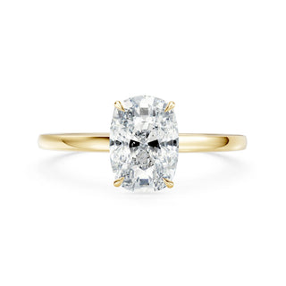 Luxus Verlobungsring aus 750 Gelbgold mit Kissenschliff Lab-Grown Diamant