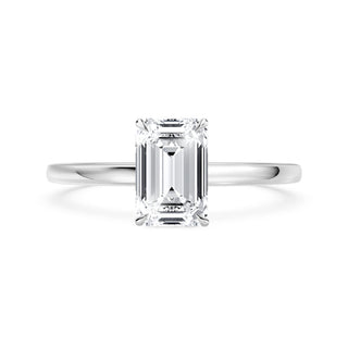 Elara Verlobungsring aus 950 Platin mit Emerald Cut Lab-Grown Diamant