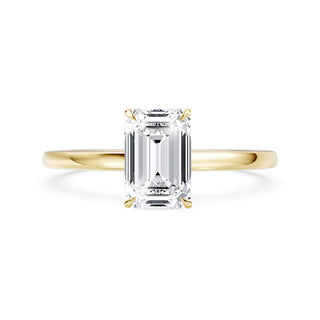 Elara Verlobungsring aus 750 Gelbgold mit Emerald Cut Lab-Grown Diamant