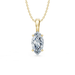 "Marée" Marquise Halskette - Gelbgold