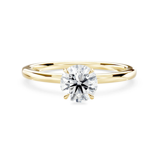 Luxus Verlobungsring aus 18 Karat Gelbgold mit rundem Lab-Grown Diamanten