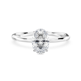 Luxus Verlobungsring aus 950 Platin mit Oval Cut Lab-Grown Diamant