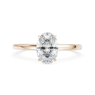 Liora Verlobungsring aus 750 Roségold mit oval geschliffenem Lab-Grown Diamanten