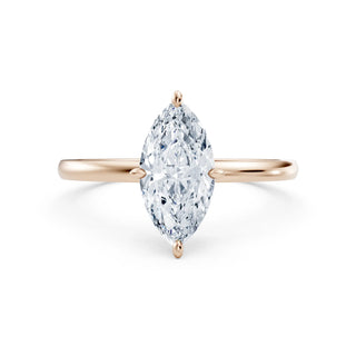 Aurora Verlobungsring im Marquise Cut aus 18 K Roségold mit Labordiamant – Lisya Jewelry