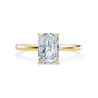 Elara Verlobungsring im Radiant Cut aus 18 K Gelbgold mit Labordiamant – Lisya Jewelry