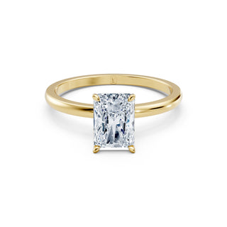 Luxuriöser 18K Gelbgold-Verlobungsring mit Radiant Cut Labordiamant – Lisya Jewelry