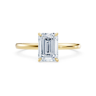 Lefine Verlobungsring im Emerald Cut aus 18 K Gelbgold mit Labordiamant – Lisya Jewelry