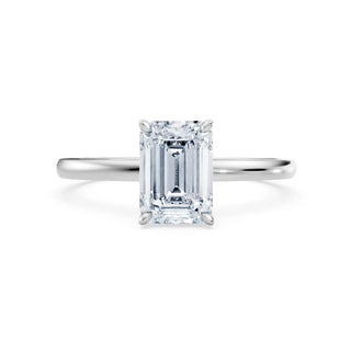 Lefine Verlobungsring im Emerald Cut aus 950 Platin mit Labordiamant – Lisya Jewelry