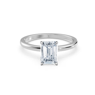 Luxuriöser Emerald Cut Verlobungsring 950 Platin mit Labordiamant – handgefertigt in Hessen