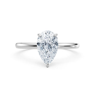 Verlobungsring Pear Cut (Tropfenform) aus 18 K Weißgold mit 1 ct Labordiamant – Lisya Jewelry