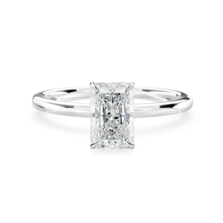 Luxus Verlobungsring aus 950 Platin mit rechteckigem Radiant Cut Lab-Diamant