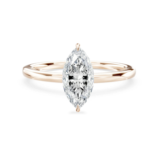 Luxus Verlobungsring aus 750 Roségold mit Marquise Cut Lab-Grown Diamant