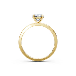 Zeitloser Round Cut Verlobungsring 18K Gelbgold mit brillantem Labordiamant – Lisya Jewelry
