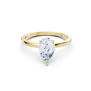 Solitär Verlobungsring mit tropfenförmigem Lab-Grown Diamanten – klare Linien, edles Design