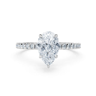 "Flora" Pear Verlobungsring - Weißgold (Kopie)