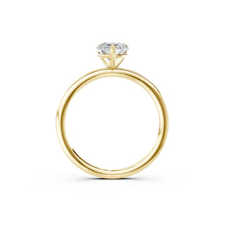 Flora Signature Verlobungsring Gelbgold mit funkelndem Pear Cut Diamanten