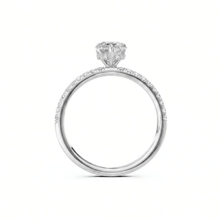 Hochwertiger Pear Cut Verlobungsring in 950 Platin mit 2 Karat Lab-Grown-Diamant