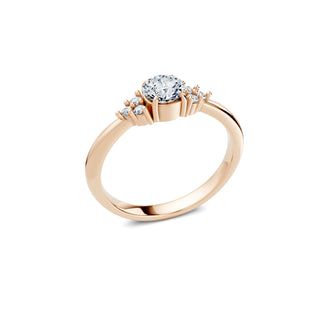 Verlobungsring 0.50 ct Labor-Diamant – hochwertiges 14K/18K Roségold für sanfte Eleganz