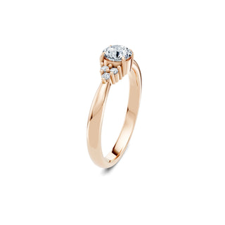 Eleganter Verlobungsring mit Labor-Diamant 0.50 Karat in 14K/18K Roségold – modern & stilvoll