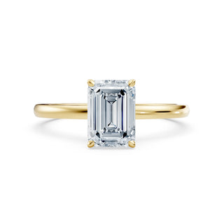 "Luna" Emerald Verlobungsring - Gelbgold