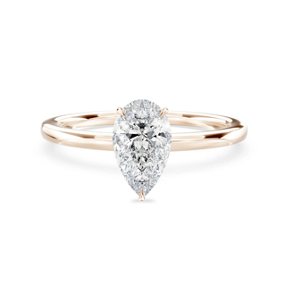 Luxus Verlobungsring aus 750 Roségold mit tropfenförmigem Lab-Grown Diamant