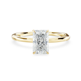 Luxus Verlobungsring aus 750 Gelbgold mit rechteckigem Radiant Cut Lab-Diamant