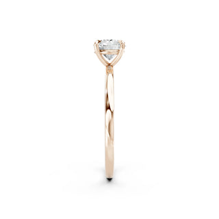 Eleganter Verlobungsring Isabella aus massivem 750 Roségold mit brillantem Lab-Diamant