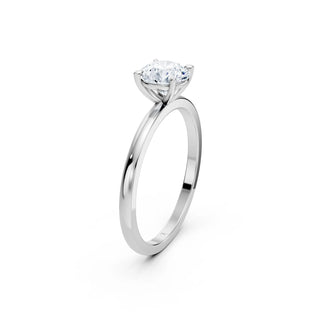 Zeitloser Round Cut Verlobungsring 950 Platin mit brillantem Labordiamant – Lisya Jewelry